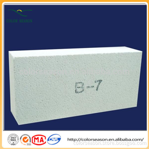 low iron content insulating brick for heating device